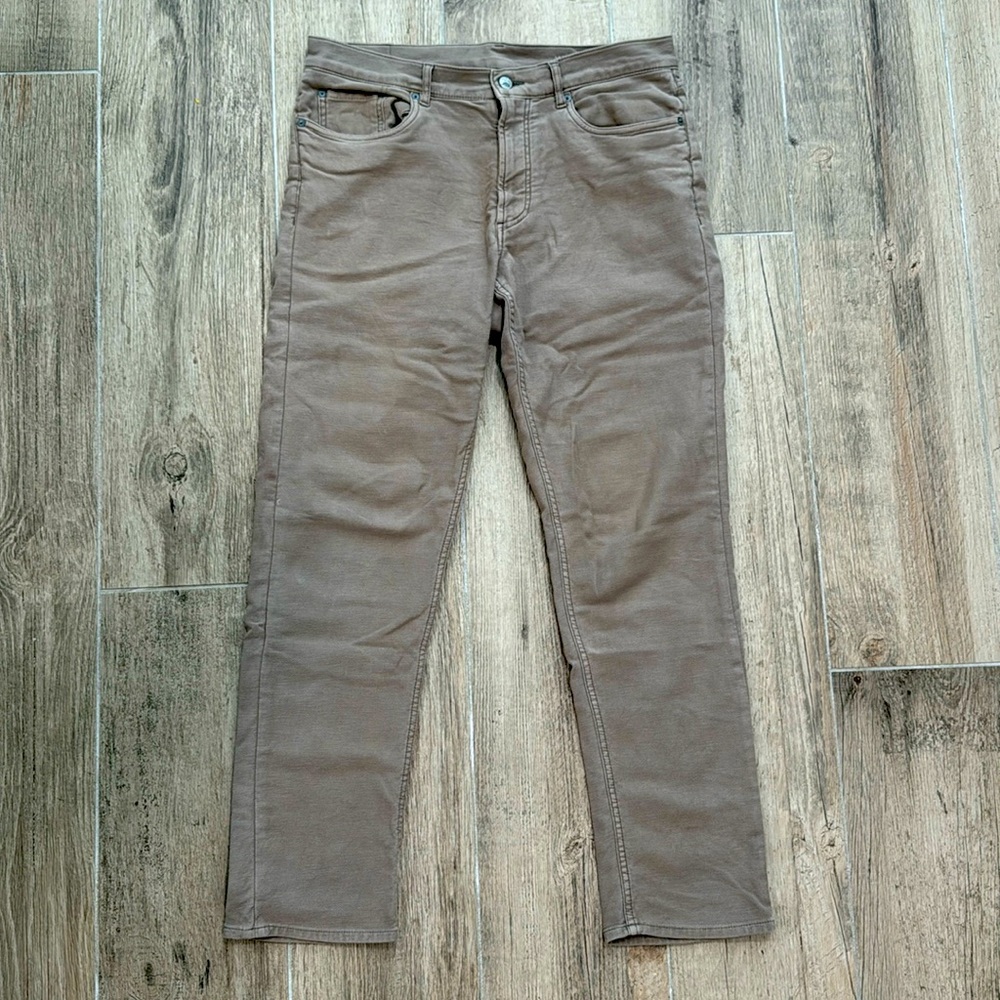 Faherty Stretch Terry 5 Pocket Pants size 33/32 Brown
